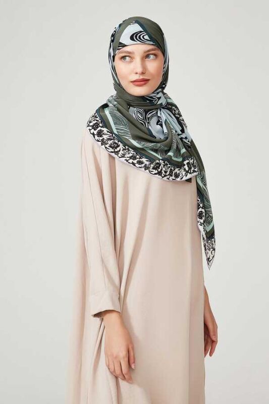 Marble Silk Shawl Green - 2