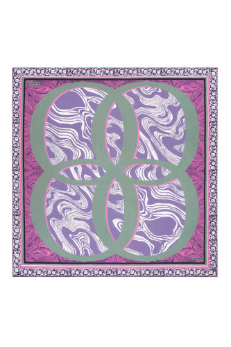 Marble Silk Shawl Pink - 1