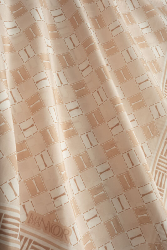 Marka İ Bej Pamuk Floş Şal 70x210 - 4