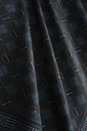 Marka İ Gece Mavisi Pamuk Floş Şal 70x210 - 4