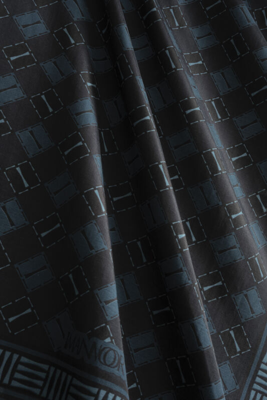 Marka İ Gece Mavisi Pamuk Floş Şal 70x210 - 4