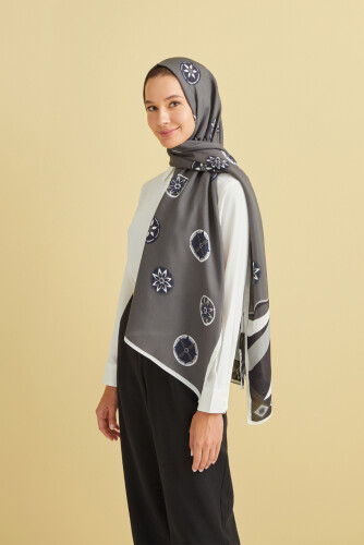 Marquee Flosh Viscose Shawl Grey - 5