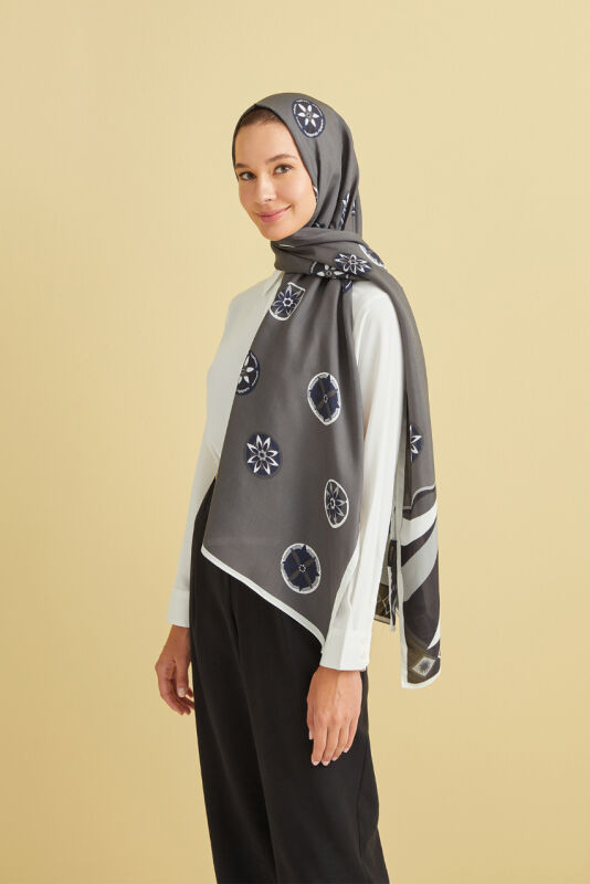 Marquee Flosh Viscose Shawl Grey - 5