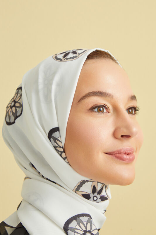 Marquee Flosh Viscose Shawl White - 5