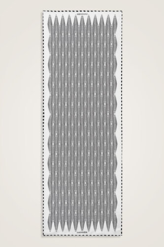 Mekik Siyah-Beyaz Pamuk Floş Şal 70x210 - Imannoor (2)