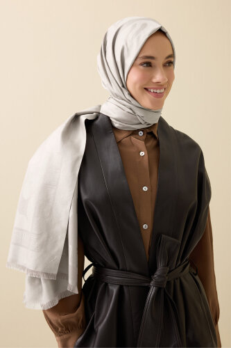 Mercan Kemik Jakarlı İpek Şal 70x200 - Imannoor (1)