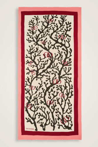 Mercan Mercan Yün İpek Şal 100x200 - Imannoor (2)