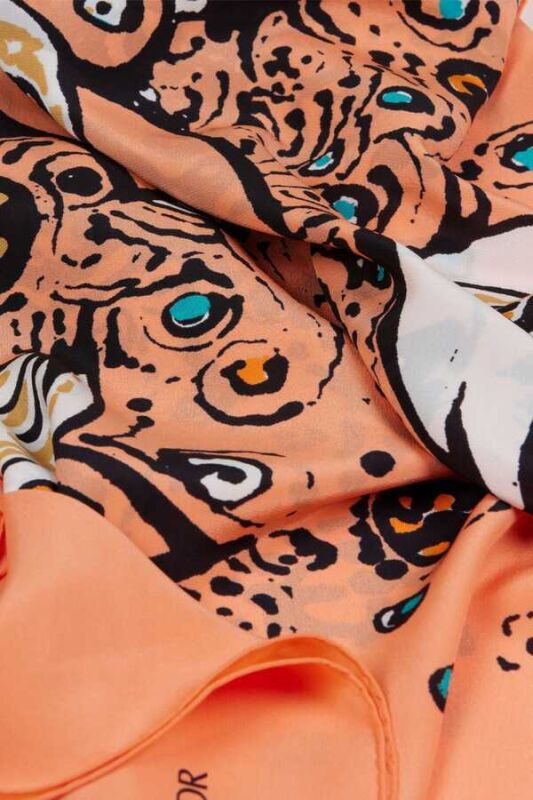 Migration Silk Shawl Orange - 3
