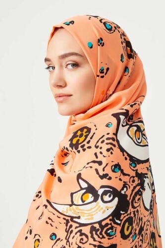Migration Silk Shawl Orange - 2