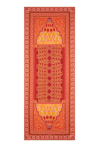 Mihrab Orange Cotton Silk Shawl 