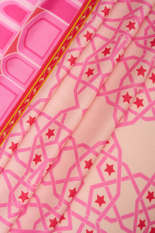 Mihrab Pink Cotton Silk Shawl - 3