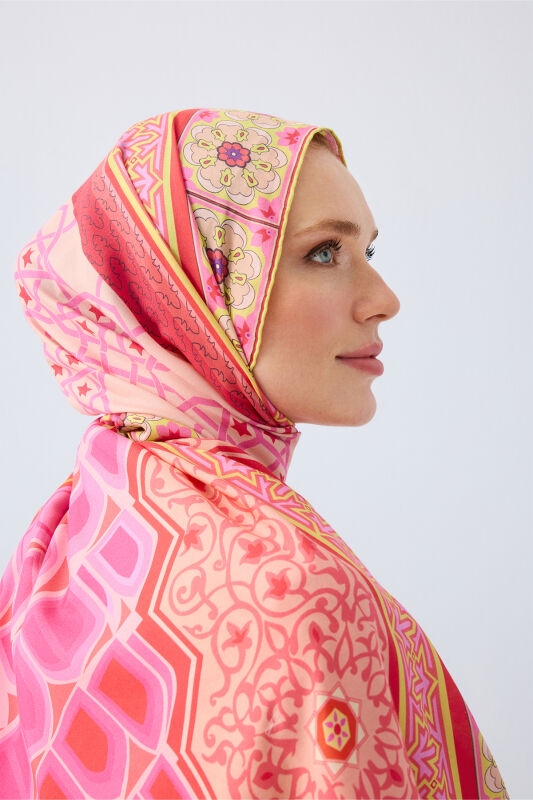 Mihrab Pink Cotton Silk Shawl - 3