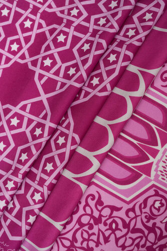 Mihrab Purple Cotton Silk Shawl - 6