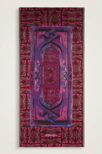 Minber Koyu Pembe Yün Şal 70x210 - 2