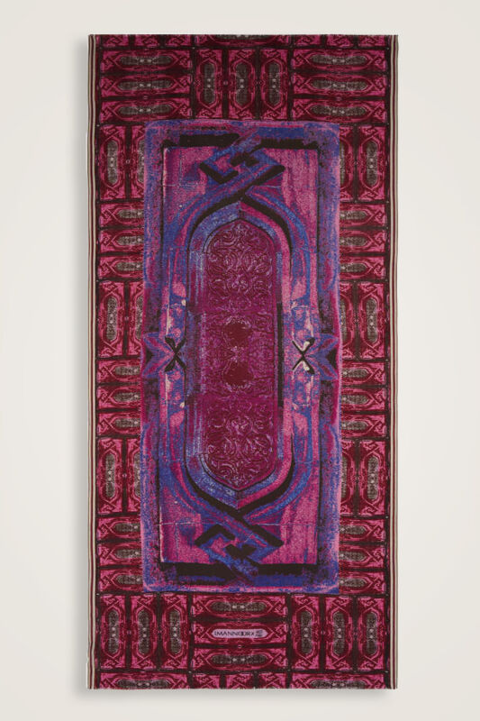 Minber Koyu Pembe Yün Şal 70x210 - 2