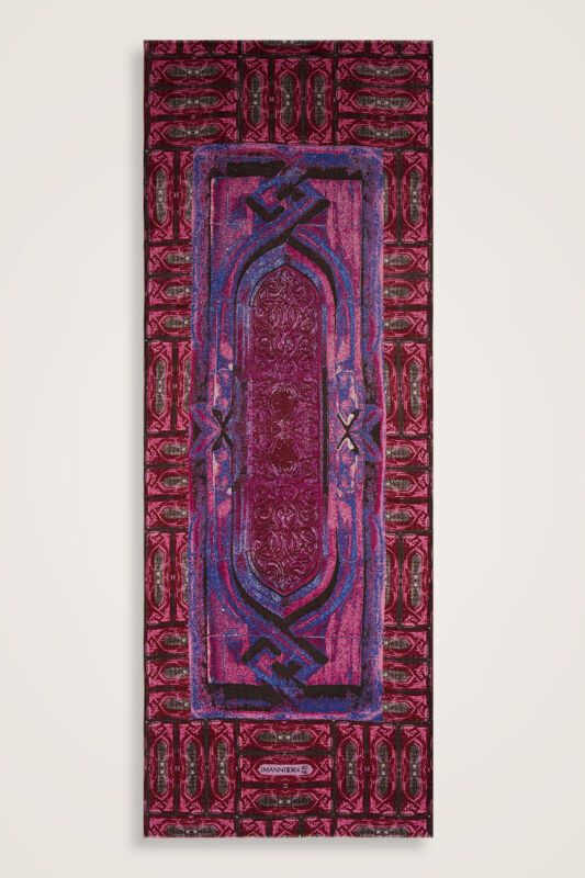 Minber Koyu Pembe Yün Şal 70x210 - 2