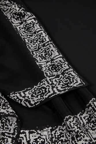 Mini Mosaic Silk Shawl Black - 4