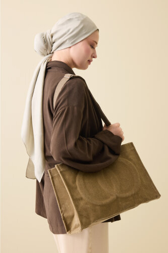Minimal Noor Camel Kanvas Çanta - Imannoor (1)