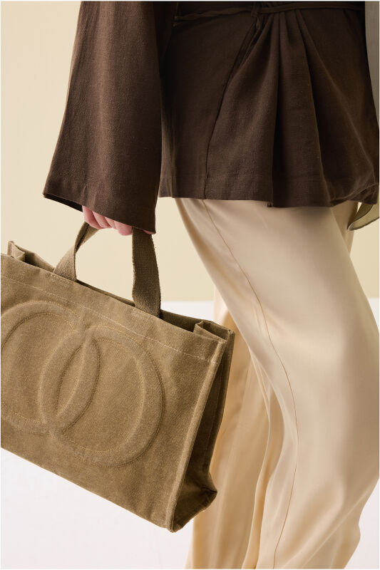 Minimal Noor Camel Kanvas Çanta - 3