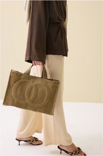 Minimal Noor Camel Kanvas Çanta - 7