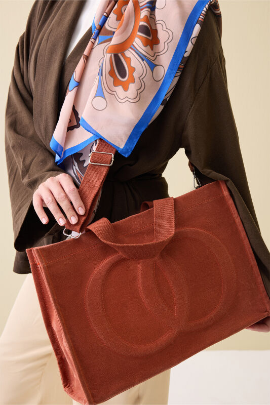 Minimal Noor Kiremit Kanvas Çanta - 1