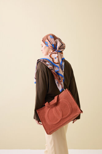 Minimal Noor Kiremit Kanvas Çanta - 5