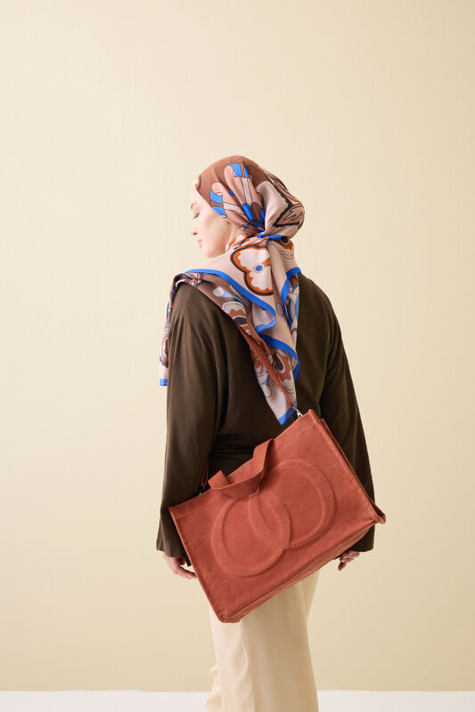 Minimal Noor Kiremit Kanvas Çanta - 5