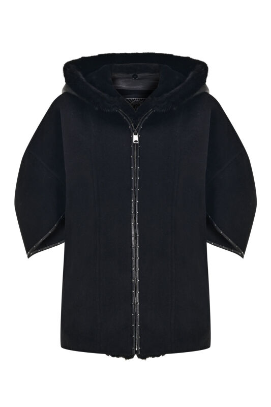 Mink Comfort Black Coat - 1