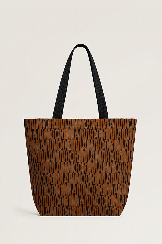 Monogram Black-Copper Cotton Bag - 1