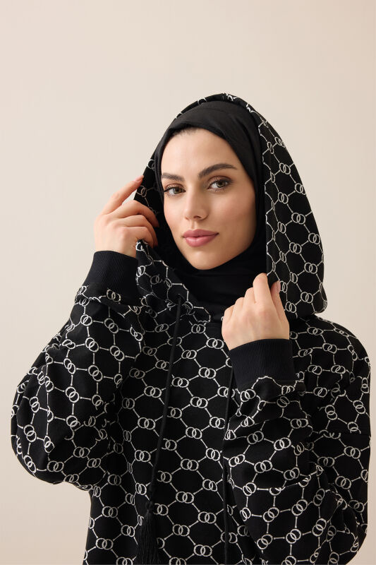 Monogram Black Knit Sweater - 1