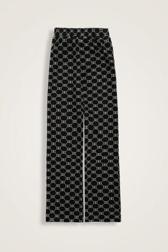 Monogram Black Knit Sweatpants - 1