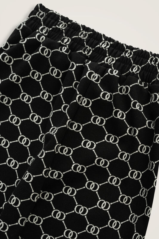 Monogram Black Knit Sweatpants - 2