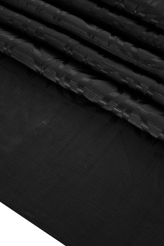 Monogram Black Shiny Jacquard Shawl - 2