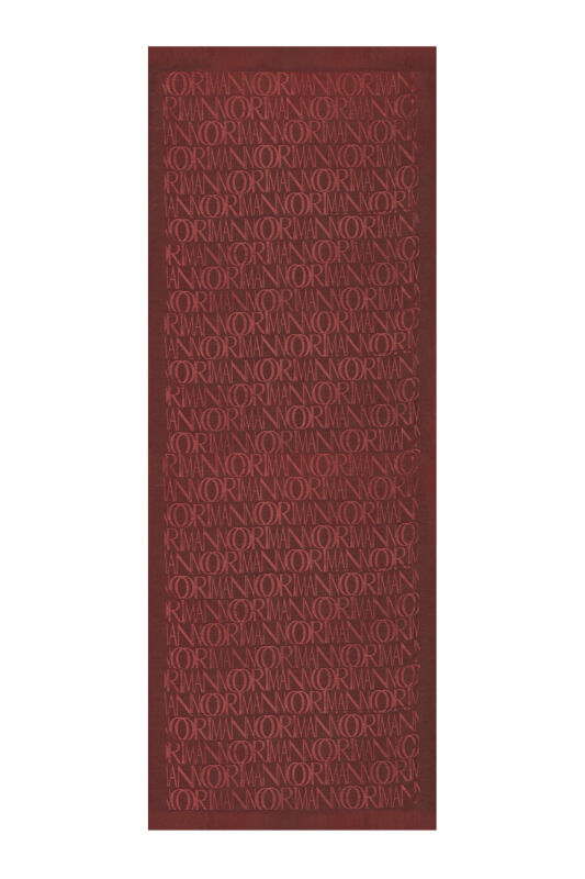 Monogram Burgundy Shiny Jacquard Shawl - 2