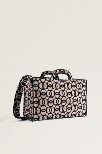 Monogram Dokuma Bej Çanta - Imannoor (1)