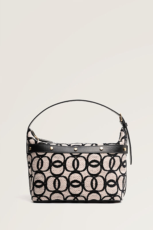 Monogram Dokuma Bej Kutu Çanta - 1