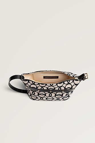 Monogram Dokuma Bej Kutu Çanta - 3