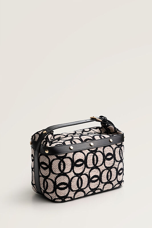 Monogram Dokuma Bej Kutu Çanta - 2