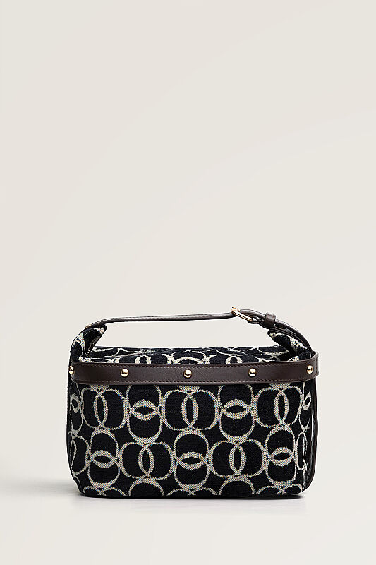 Monogram Dokuma Siyah Kutu Çanta - 2