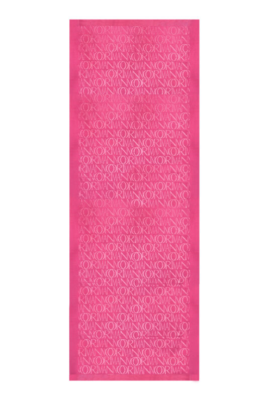 Monogram Fuchsia Shiny Jacquard Shawl - 1