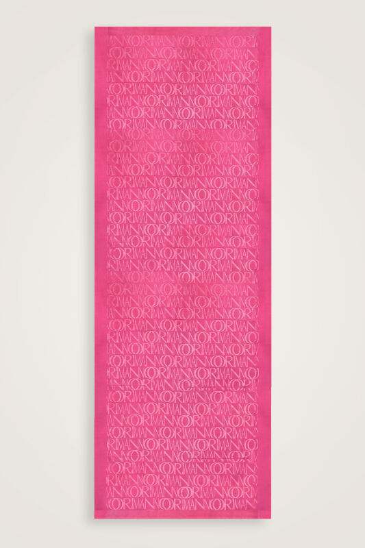 Monogram Fuchsia Shiny Jacquard Shawl - 1