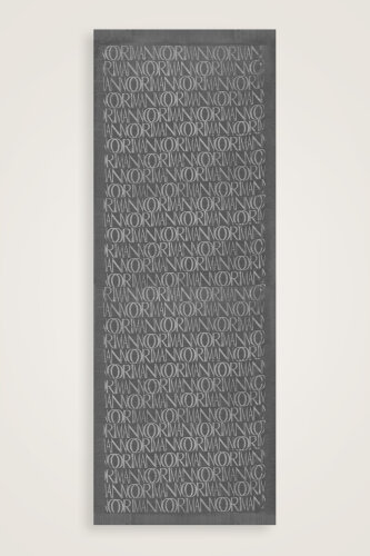 Monogram Grey Shiny Jacquard Shawl - 2
