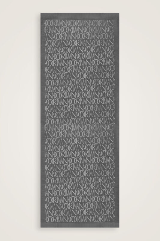 Monogram Grey Shiny Jacquard Shawl - 2