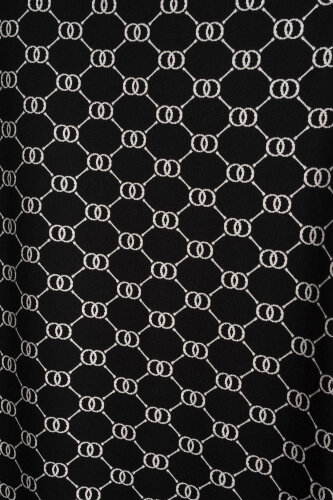 Monogram Jacquard Black Knit Skirt - Imannoor (1)