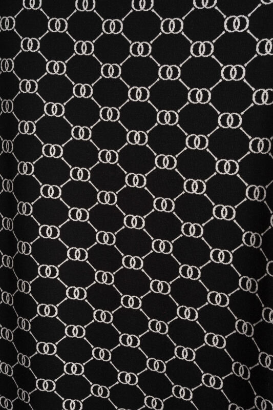 Monogram Jacquard Black Knit Skirt - 2