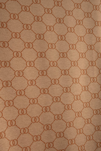 Monogram Jacquard Light Brown Knit Skirt - 2