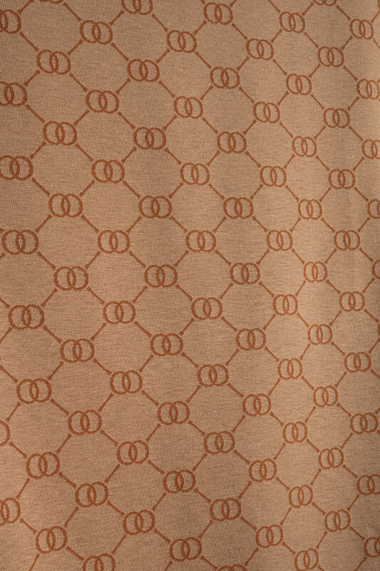 Monogram Jacquard Light Brown Knit Skirt - 2