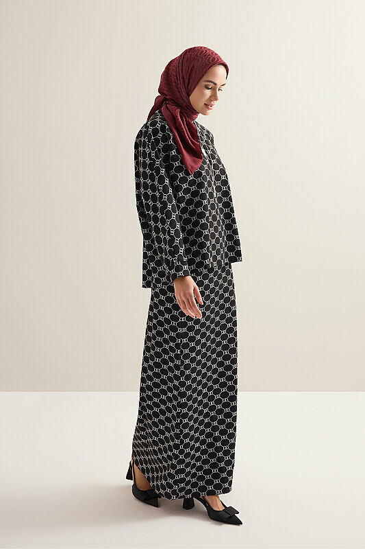 Monogram Jakar Siyah Örme Bluz - 3