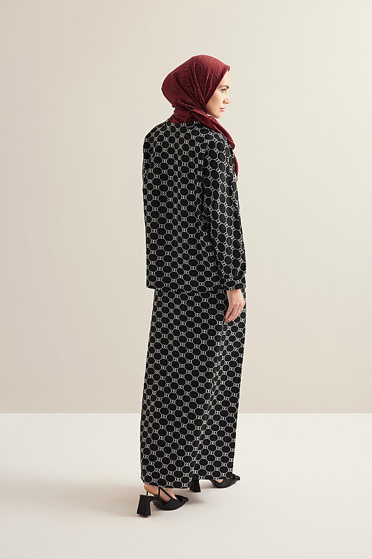 Monogram Jakar Siyah Örme Etek - 5