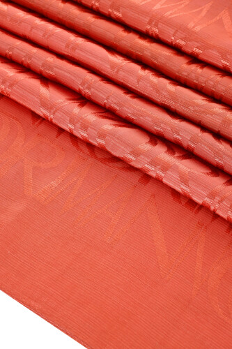 Monogram Peach Shiny Jacquard Shawl 